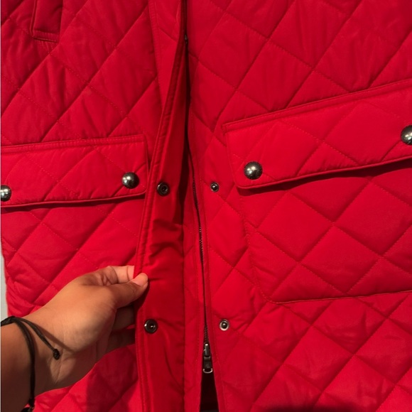Lauren Ralph Lauren Red Puffer Jacket with Classic Style - Picture 5 of 8